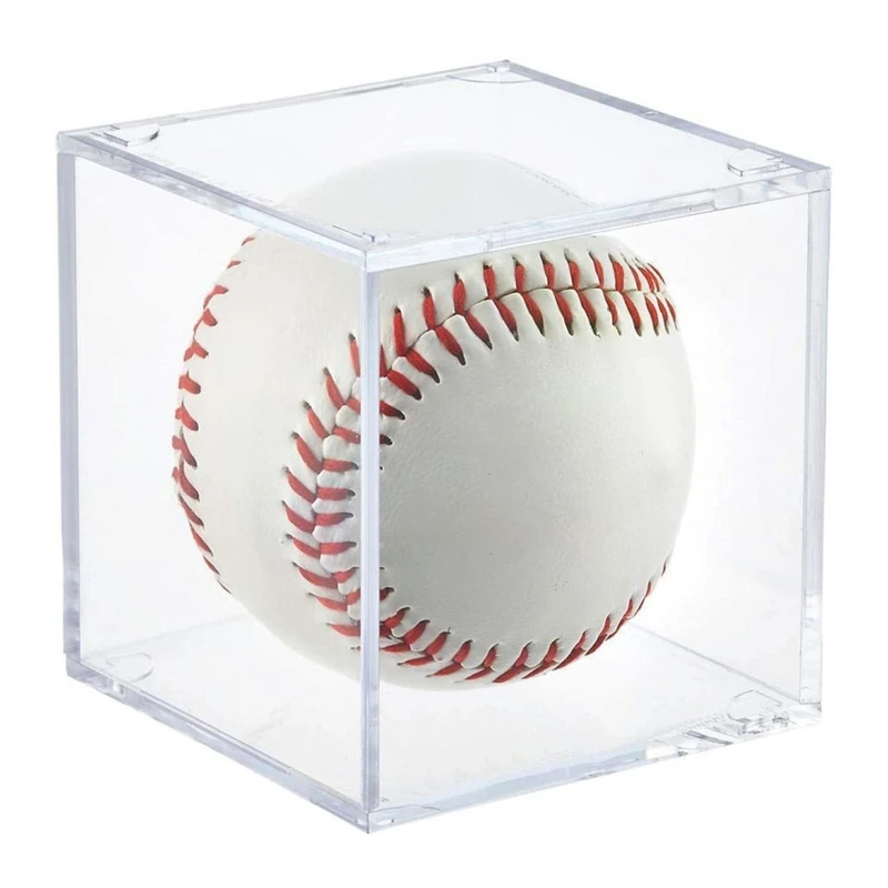 Clear Display Case Baseball Cube Memorabilia Showcase Autograph Ball Protector to Display Official Size