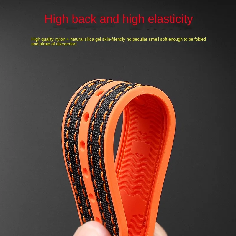 Premium Nylon Waterproof Strap in Orange - 20mm, 21mm, 22mm Sizes