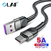 Olaf 5A USB Type C Cable Fast Charging For Xiamo Hauwei P40 Mate 30 Redmi Mobile Phone Charger Micro USB C Cable Data Cord