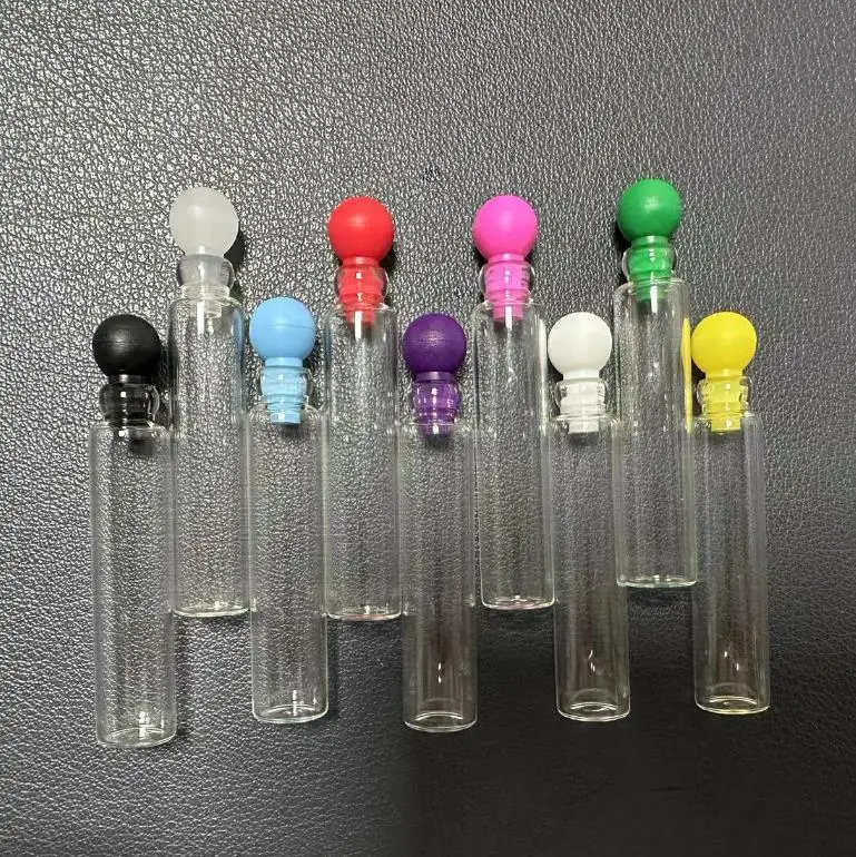 Perfume Bottle 1.5ml 2ml 3ml Inner Plug Black Round Head Test Tube Bottle 200Pcs/Lot Gift