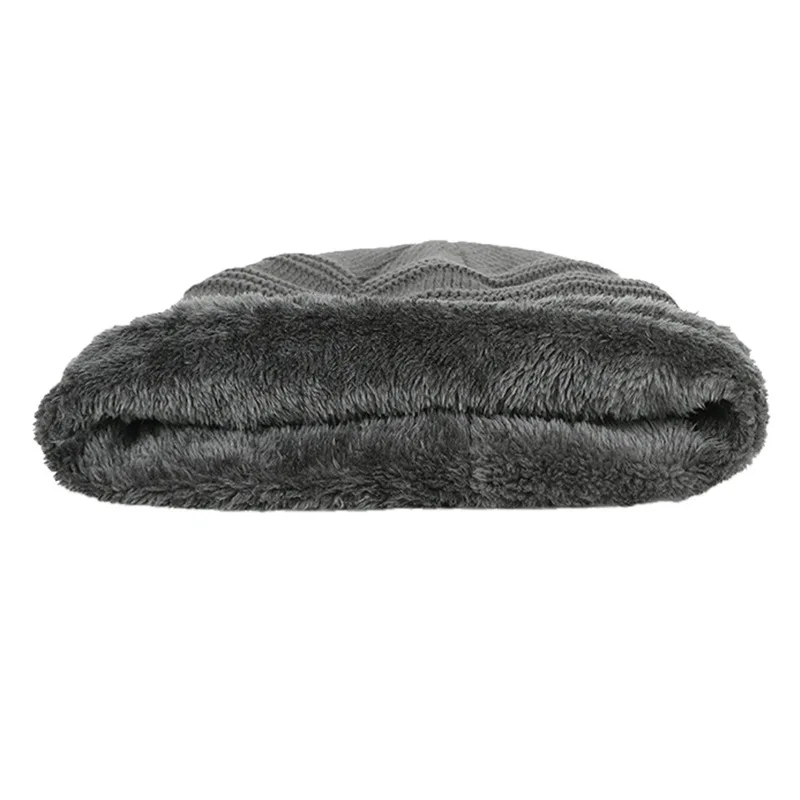 Hot Sale Unisex Fur Lined Beanie Hat Keep Warm Winter Hat Thick Soft Stretch Hat For Men And Women Fashion Winter Cap
