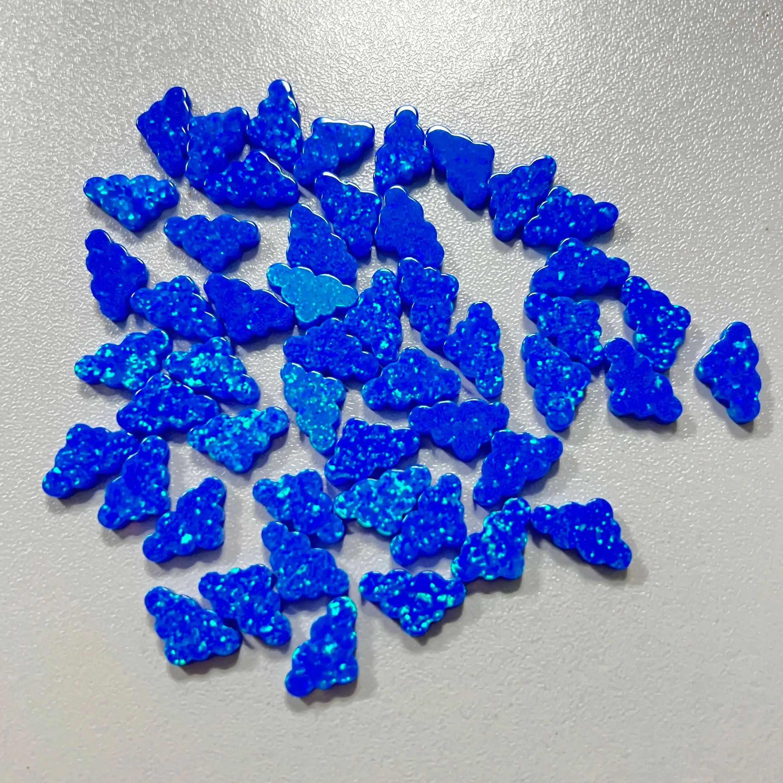 7.3X12X2.5Mm A Forma Di Nuvola Opale Blu Op05 1.1Mm Foro Pieno Per La Realizzazione Di Collane Con Ciondolo
