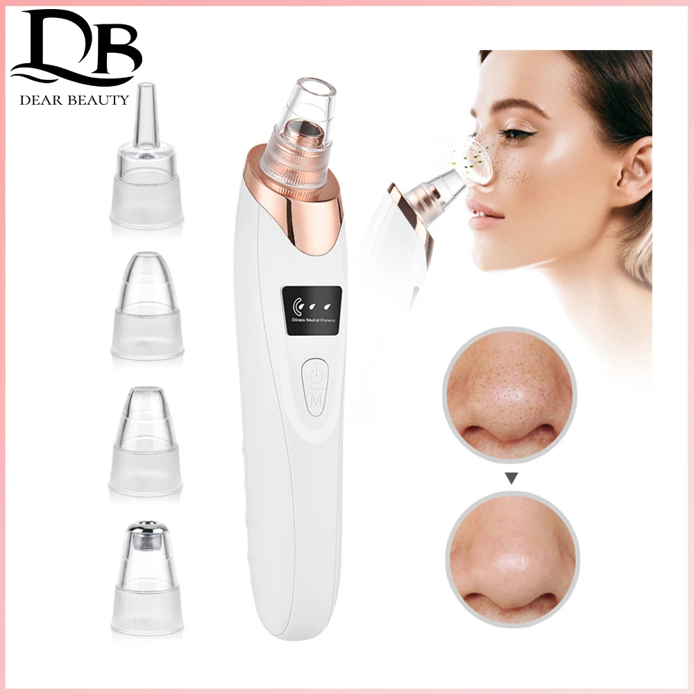 Blackhead Remover Vacuum Suction USB Rechargeable Facial Pore Cleaner Comedone Spot Acne Pimple Black Head Extractor Care Tools pore cleaner blackhead remover faceblack spots deep t zone acne pimple removal vacuum facial beauty skin care spa suction tool