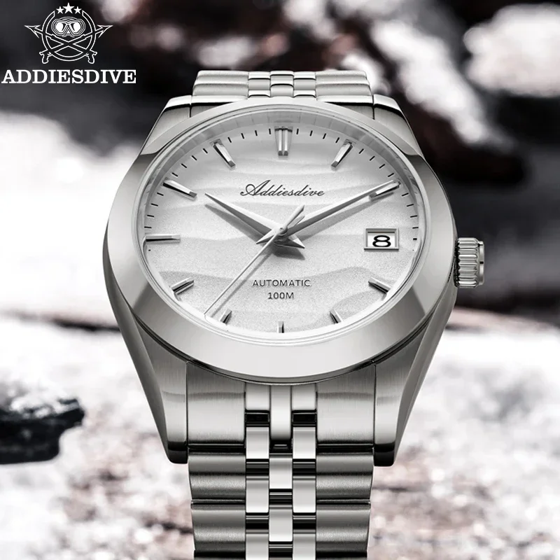 ADDIESDIVE NEW AD2059 Desert Dial NH35A Automatic Watch Classic 100M Dive Mens Mechanical Watches Wristwatch 39mm Relojes Hombres mechanical watch diver watch