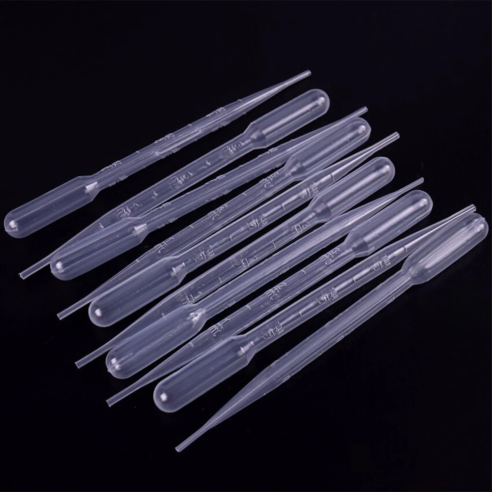 50pcs 1/2/3ML Disposable Plastic Laboratory Pipette Pasteur Pipettes Dropper Experiment Supplies Essential Oils Pipettes Makeup plastic pipette