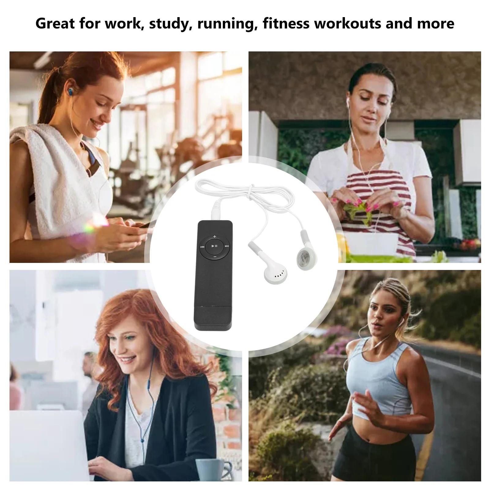 Mini MP3 Player USB in-line Card U Disk MP3 Player Lossless Sound Music Media Player for Students Running Travel MP3 Player