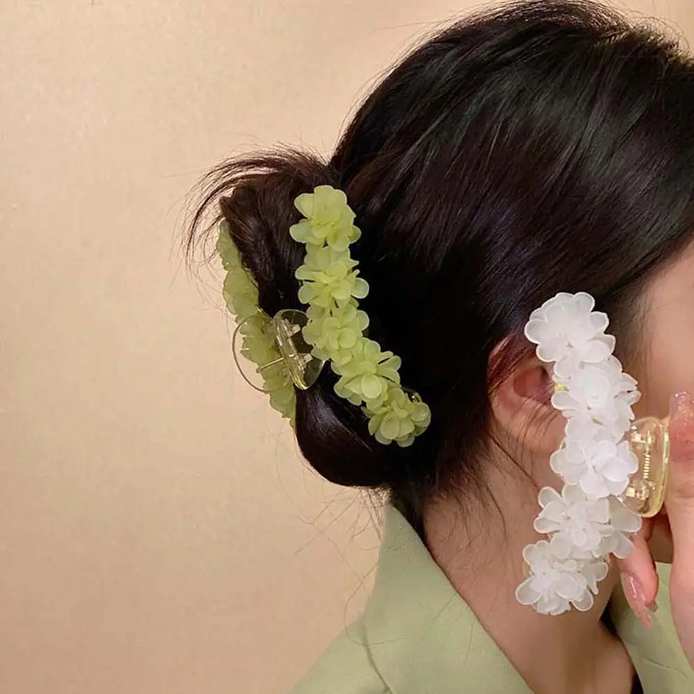 

Korean Style Headwear Hairpin Hair Accessories Orchid Hair Clips Flower Hair Claws Women Shark Clips Ponytail Claw Clip