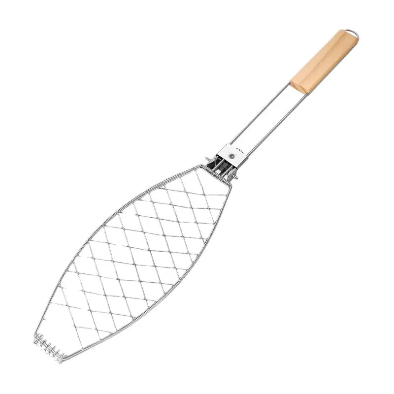 Grilled Fish Clip Removable Bbq Grill Net Home Multifunctional Burger Clip Grilled Fish Anti-scald Grill Tool