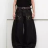 Deep Blue Embroidered Heavy Duty American Style Loose Wide Leg Jeans Men Women Casual Straight Cut Trousers New 2025