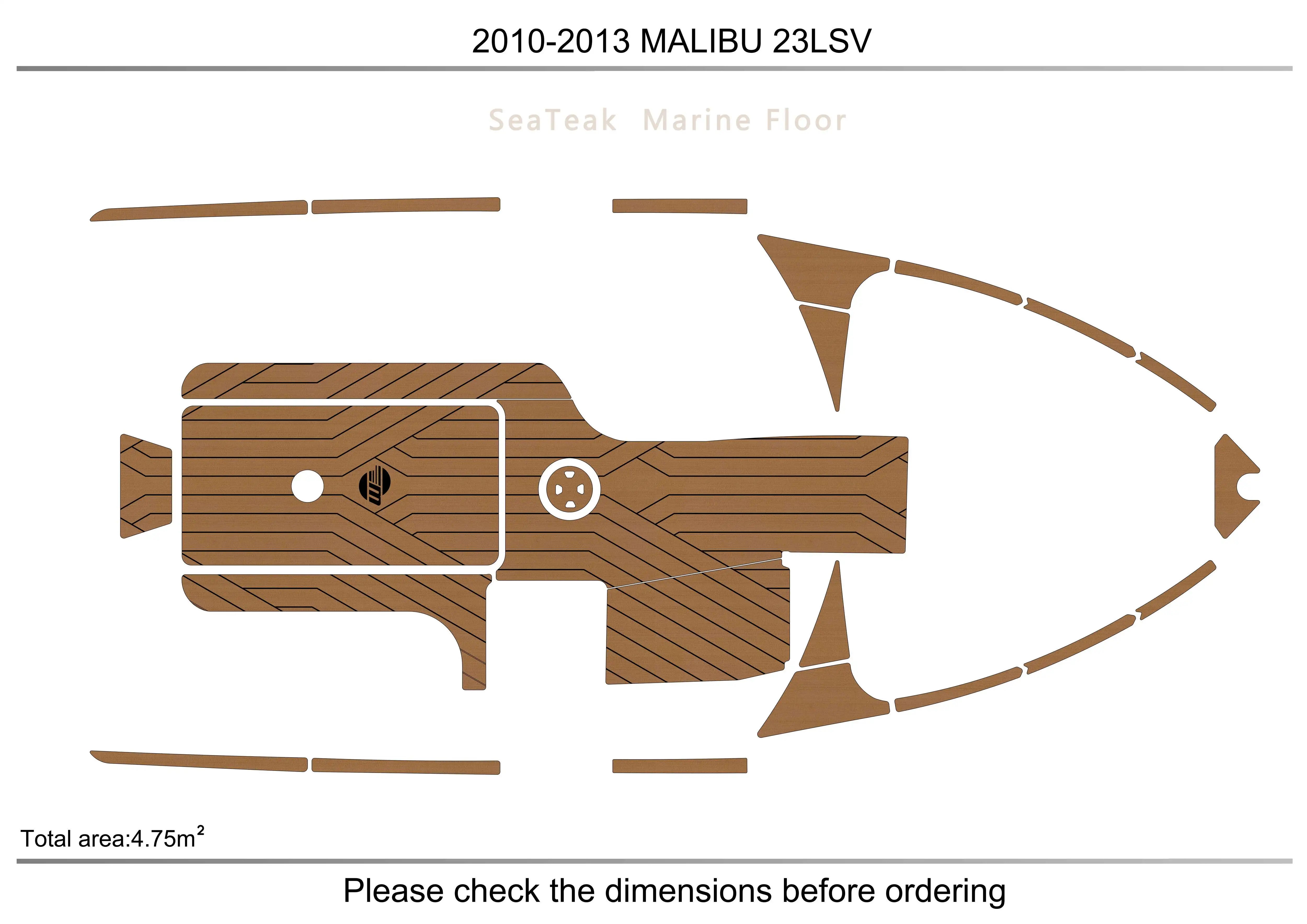 

12010-2013 MALIBU 23LSV bow Cockpit 1/4" 6mm EVA fAUX carpet Water Ski Yacht Fishing Boat Non-slip mat floor