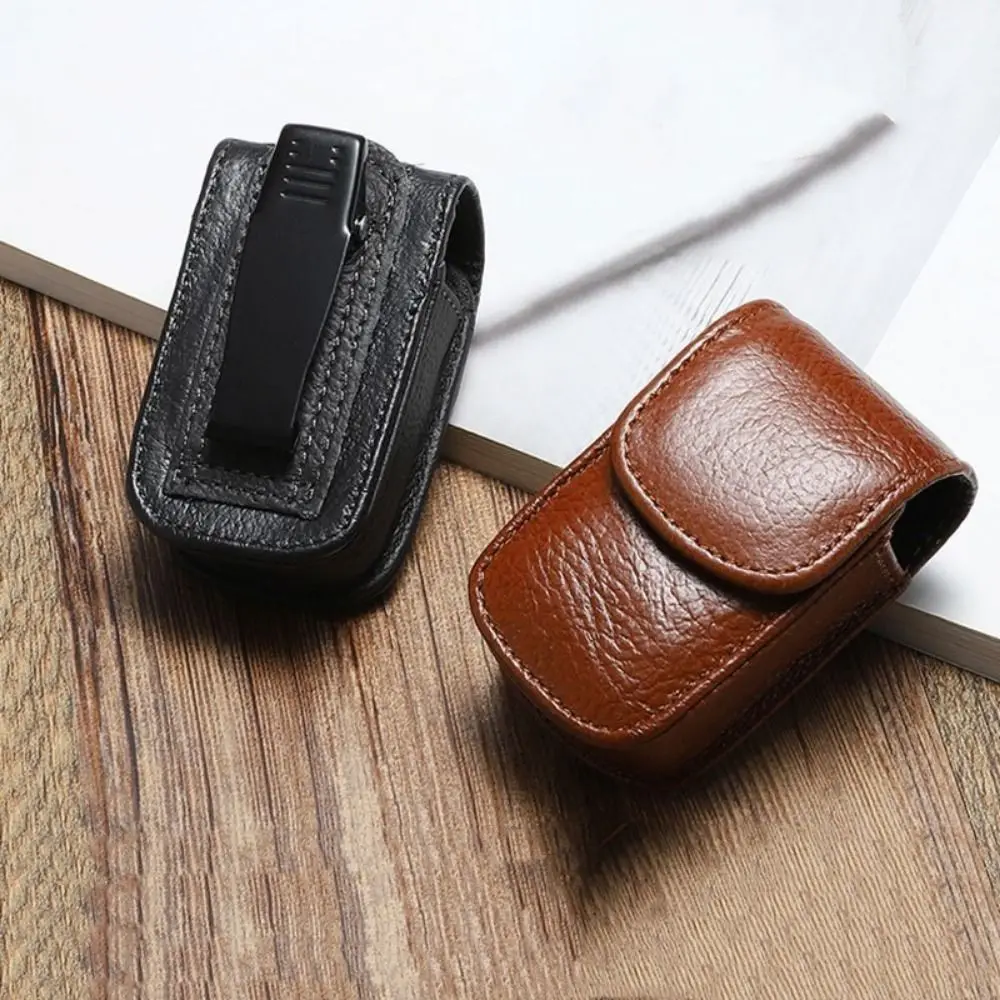 Classic Portable Leather Glasses Case with Folding Design