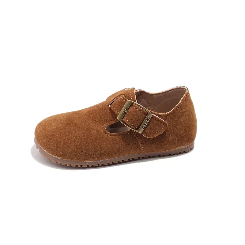 Spring New Girls Leather Fashion Korean Style Soft Anti-slippery Flats