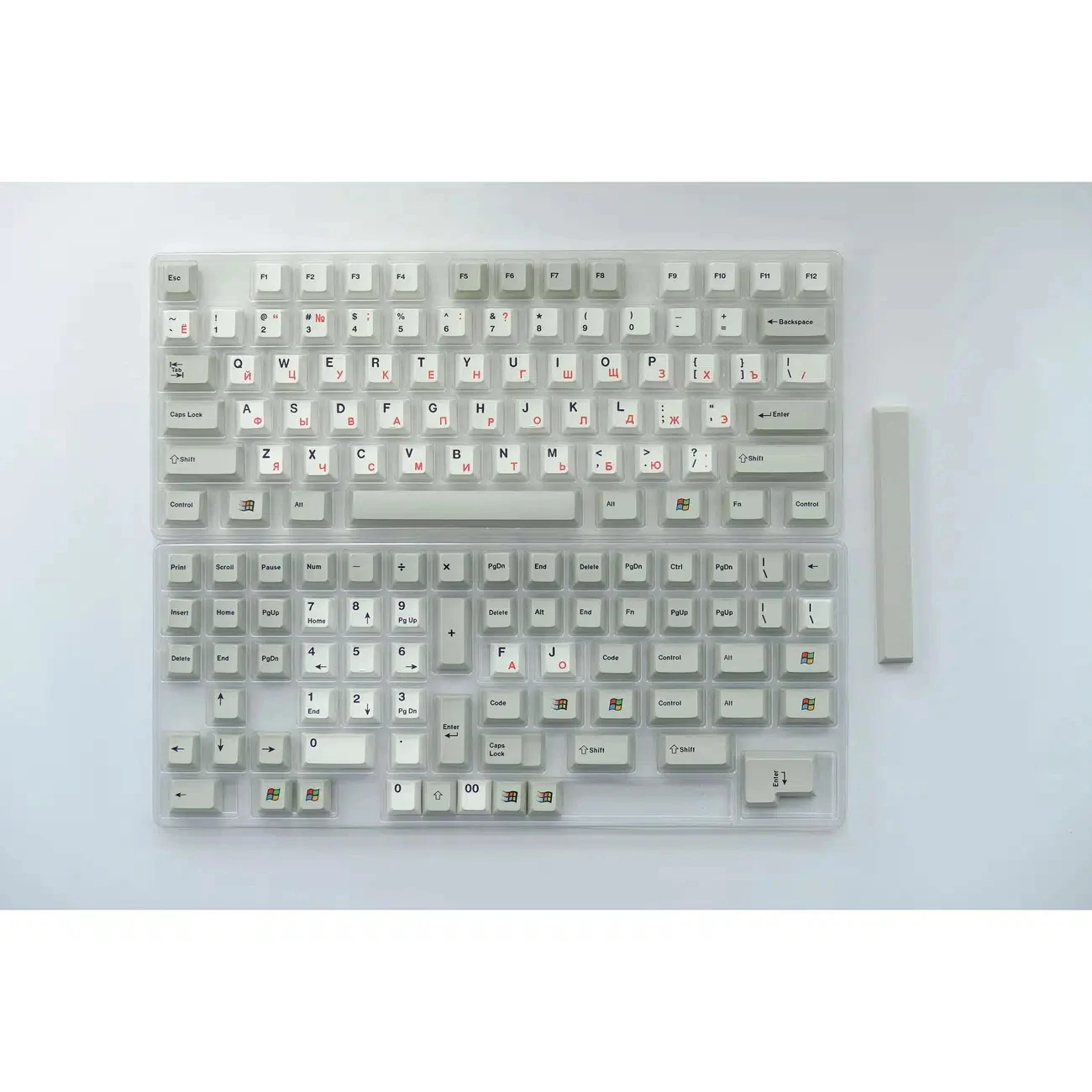 Teclado Mecânico Original Keycaps Cereja Perfil Keycaps Cinza Branco Pbt Corante Subbed 128 Key Grupo Gmk - Imagem 2