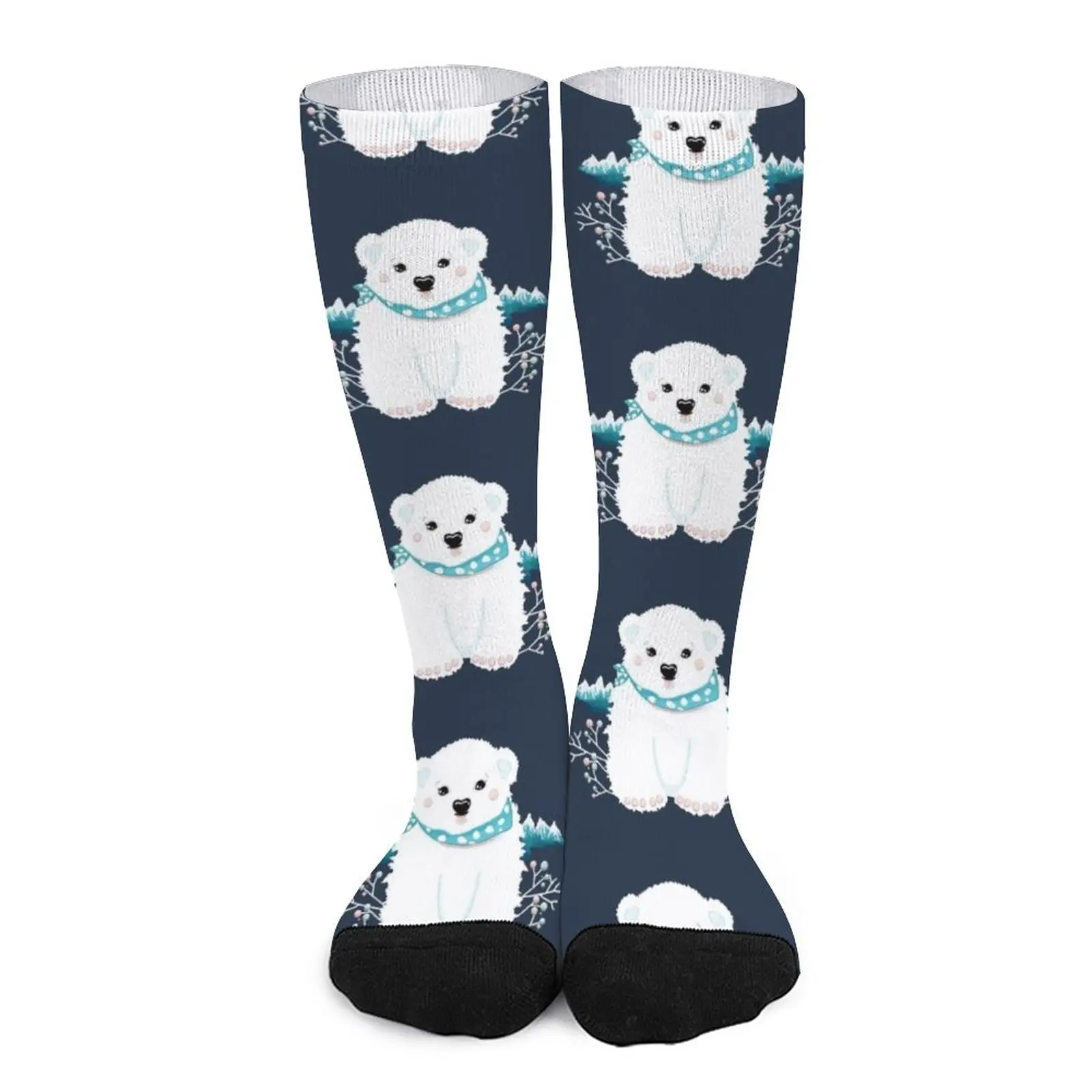 Polar Bear Cub Socks Funny socks man happy socks men пенал мягкий meshu happy bear 210 82 40 мм канвас