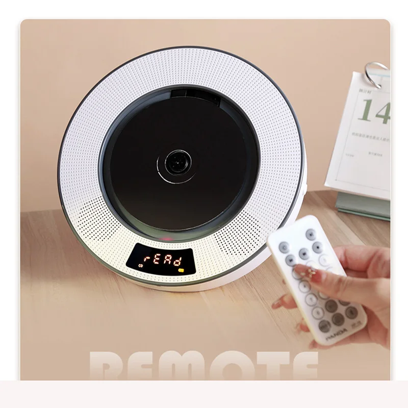 편리한 화이트 레코드 플레이어, 판다 CD-62 CD 플레이어, 앨범 플레이어, 디스크 레코드, 블루투스 스피커, 스테레오 올인원