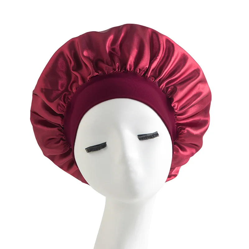 Hair Bonnet Silky Satin Lined Stay On All Night Hair Wrap Cover Slouchy Beanie For Curly Hair Protection For Women And Men