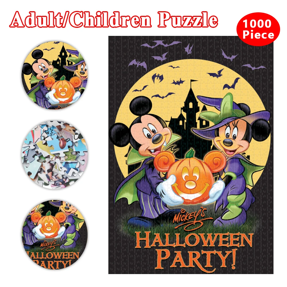 Disney 500 Pieces Jigsaw Puzzle Mickey Mouse Assembling Picture Puzzles Educational Toy for Adult Children Kid Halloween Gift six the musical queens portraits aragon boleyn seymour cleves howard parr jigsaw puzzle picture puzzle