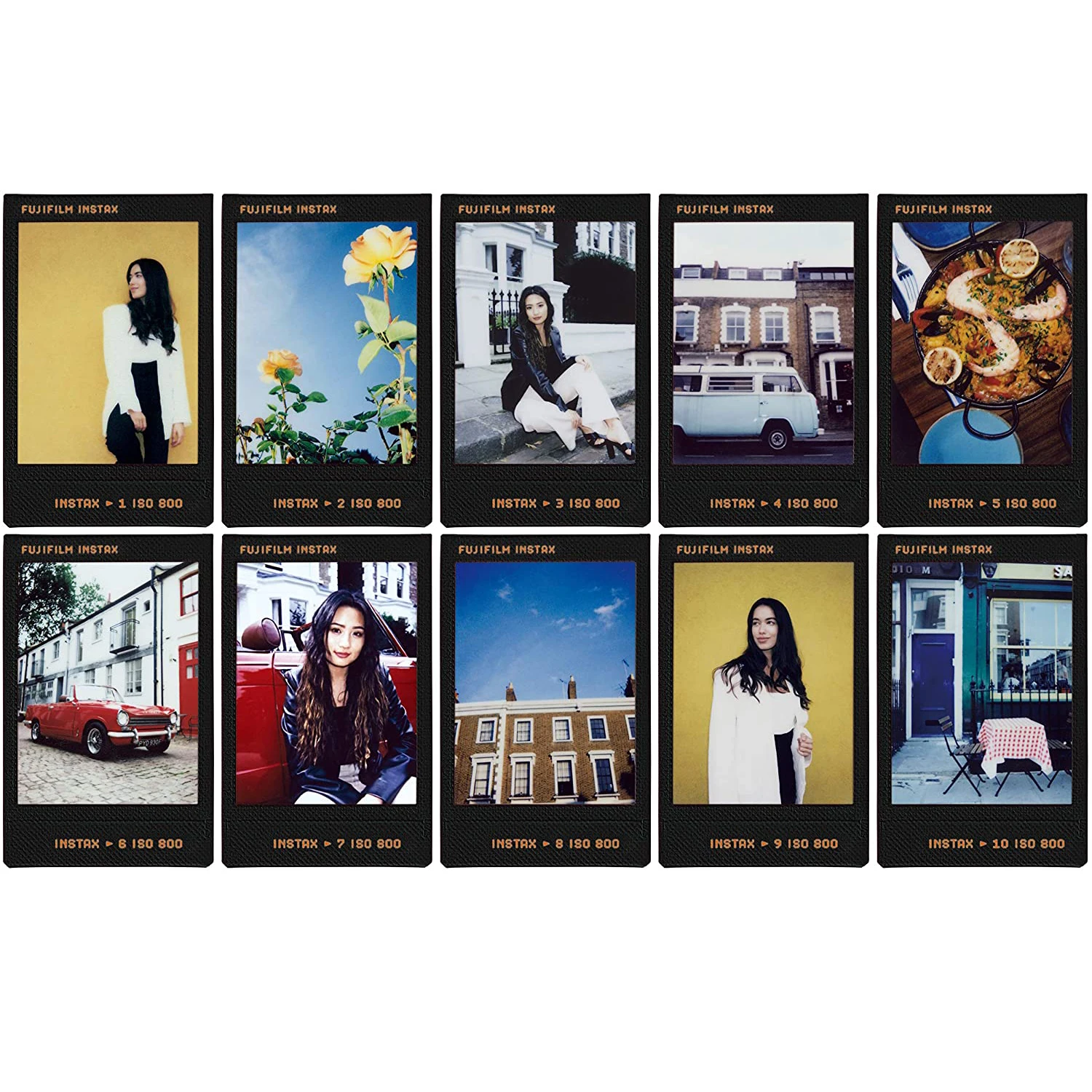 10/30/50 Sheets Fujifilm Instax Mini Color Film Contact Sheet Film For Fuji Mini 12 11 8 9 7s 25 26 70 90 Instant Camera SP-1