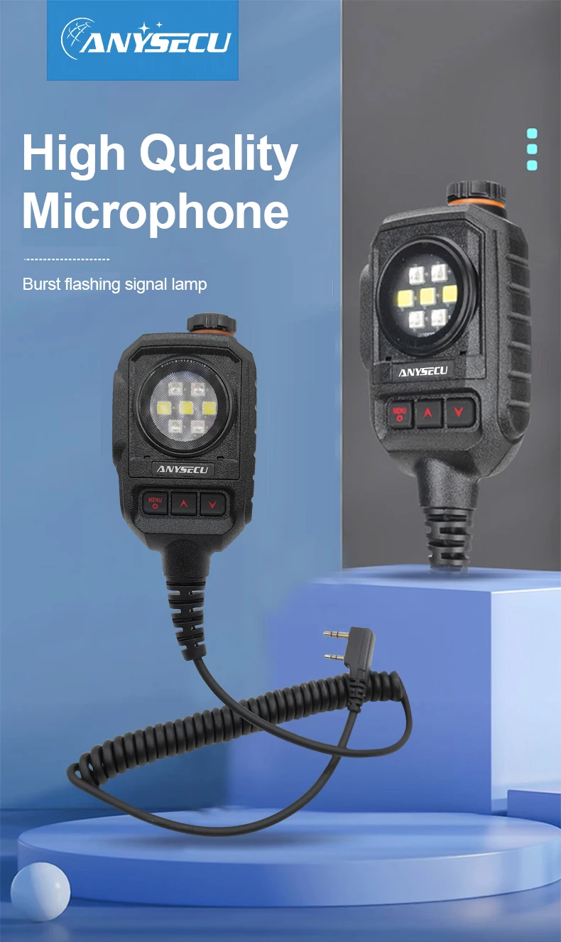 Shoulder Microphone Type-C Connector with Strobe Light for SenHaix GT-12 W8Pro