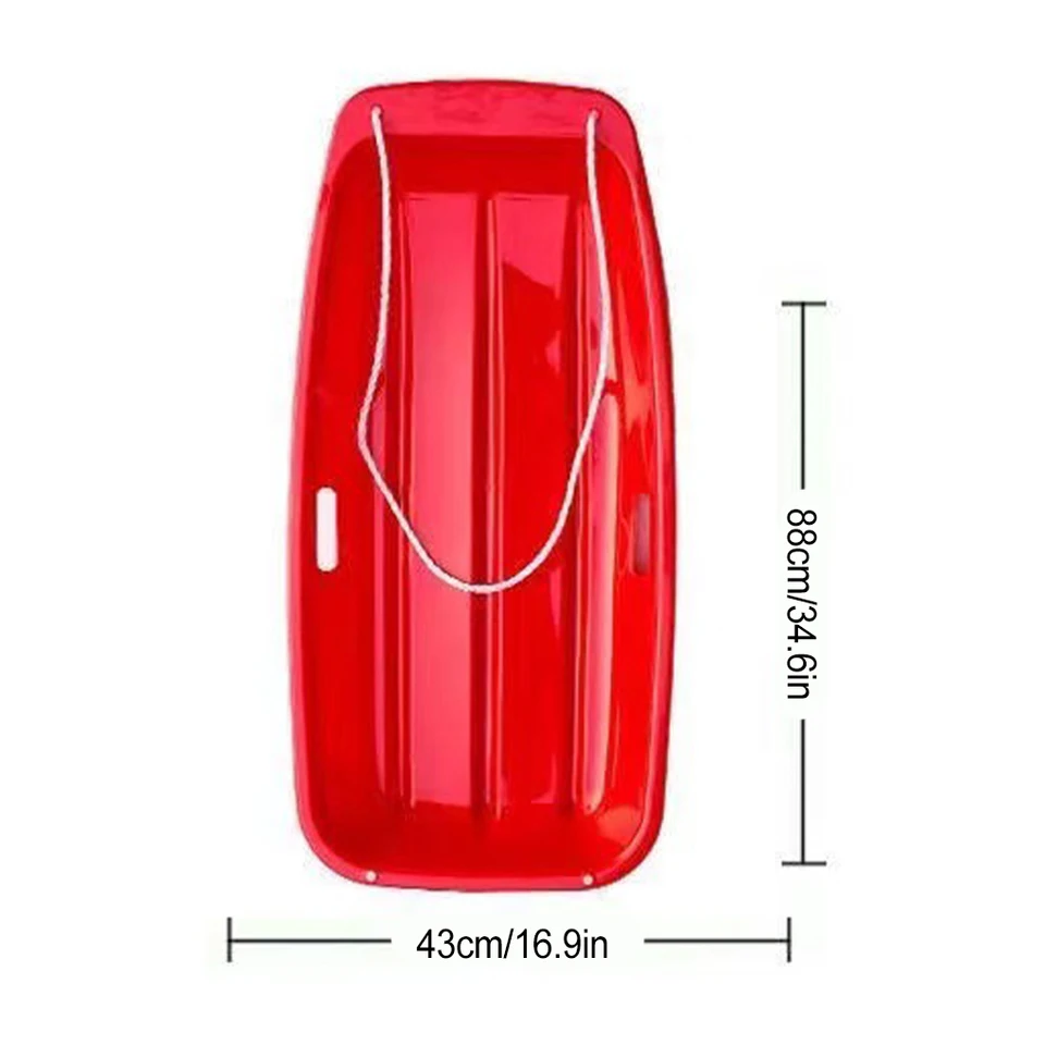 2 Pack Kids Snow Sled Boards - Grass & Sand Sliding Boards, Lightweight Plastic Sleds With Handles For Boys & Girls