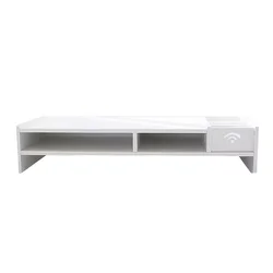 Elevated Desktop Organizer with Storage Drawers (WHITE)