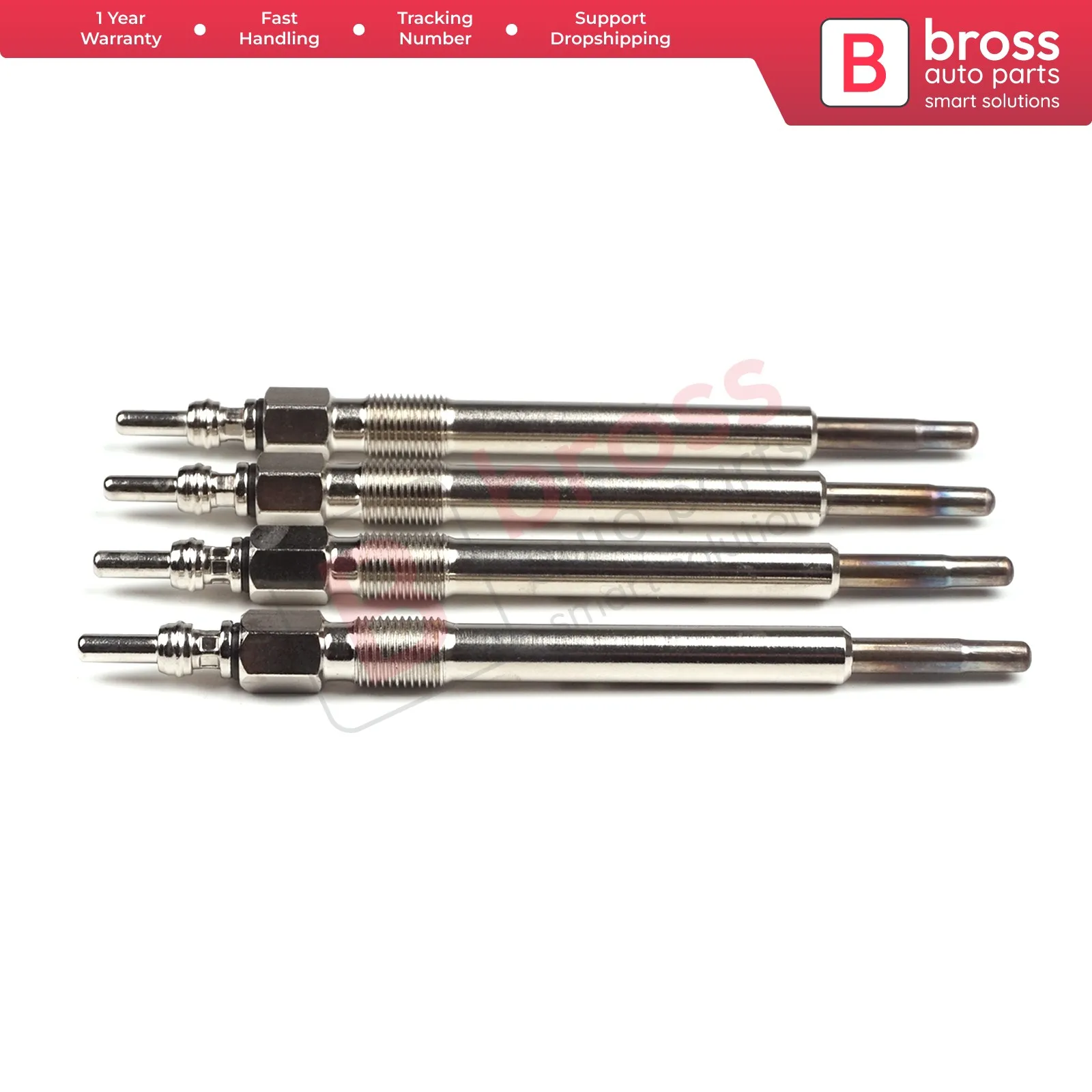 

Bross Auto Parts BGP13-1 4 Pcs Heater Glow Plugs GX123, 05066840AA, GN055 for Chrysler Voyager Jeep BMC Ship From Turkey