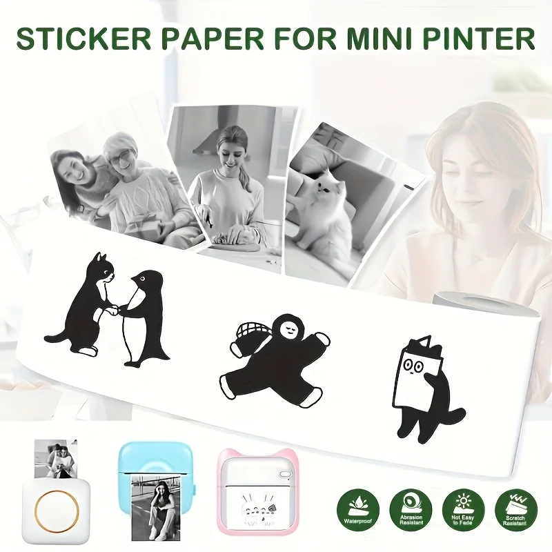 20 Rolls of 57Mm Wide White Thermal Paper Pocket Printers And Instant Cameras Roll, Printer Thermal Paper Photo Thermal Paper