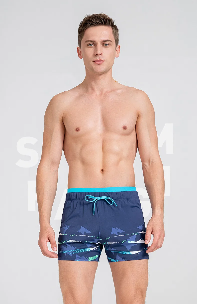 Men's Swimming Trunks Boxer Anti-embarrassing Double-layer Swimsuit