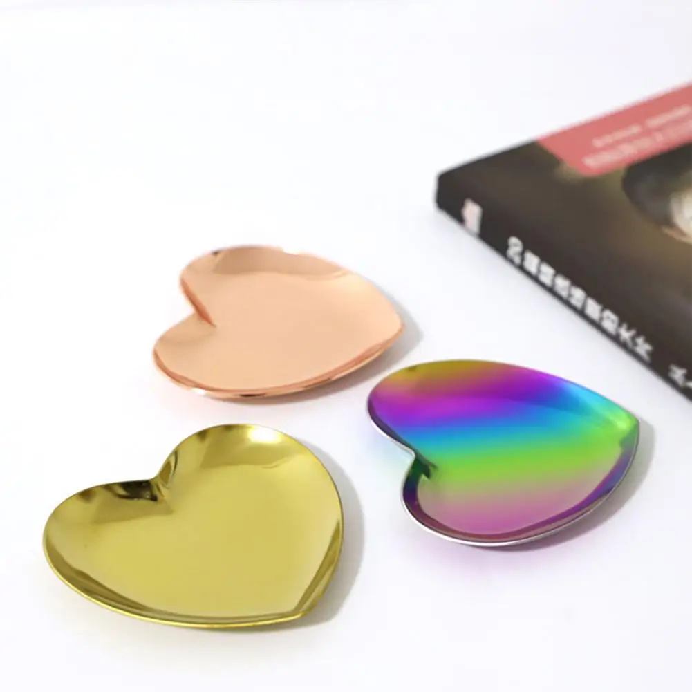 

Jewelry Tray Heart Shape Smooth Edge Stainless Steel Jewelry Display Tray Home Decoration Accessories Jewelry Storage Tray