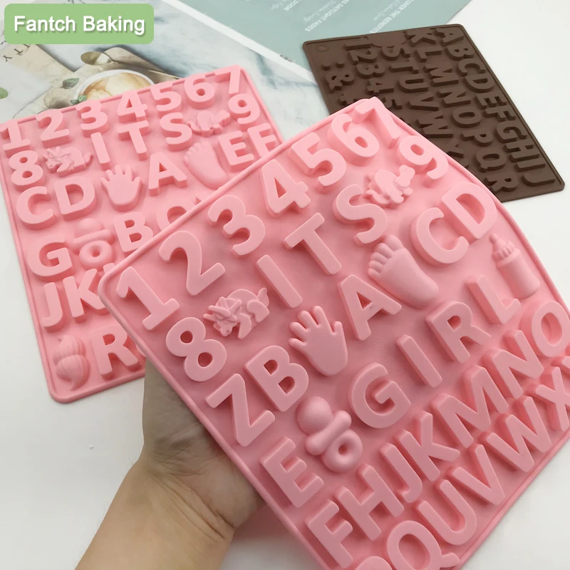 

Новинка, Sugarcraft, алфавит, цифры, силиконовая форма, Детская тема, украшение для торта, форма для шоколада