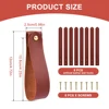 8pcs Wall Hook Storage Strap Hanger Artificial Leather Curtain Rod Holder Shelf Home Decoration 2