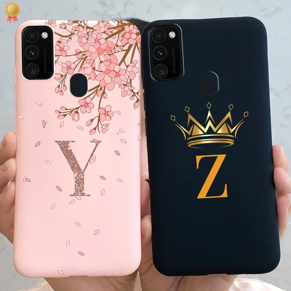 Per Samsung M30 S M30S 4G Per Lettere Delicate Black Pink Silicone Soft Tpu Cover Samsung Galaxy M30 S M30S 4G Custodia Per Telefono Paraurti