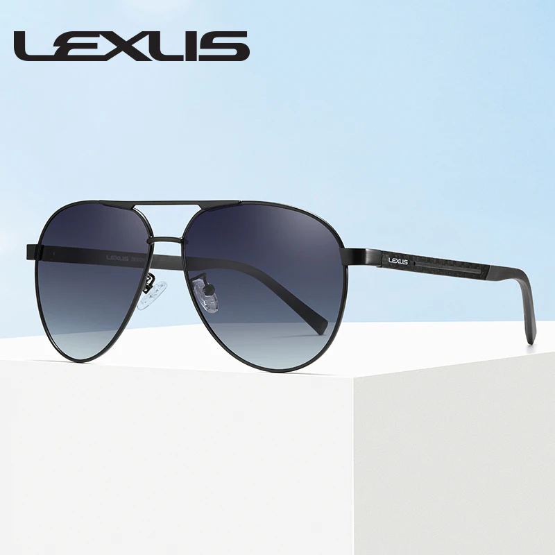 

Classic Pilot Men Sunglasses Polarized LEX Vintage Metal Ray Sun Glasses Women Mirror Colors Driving Male Shades UV400