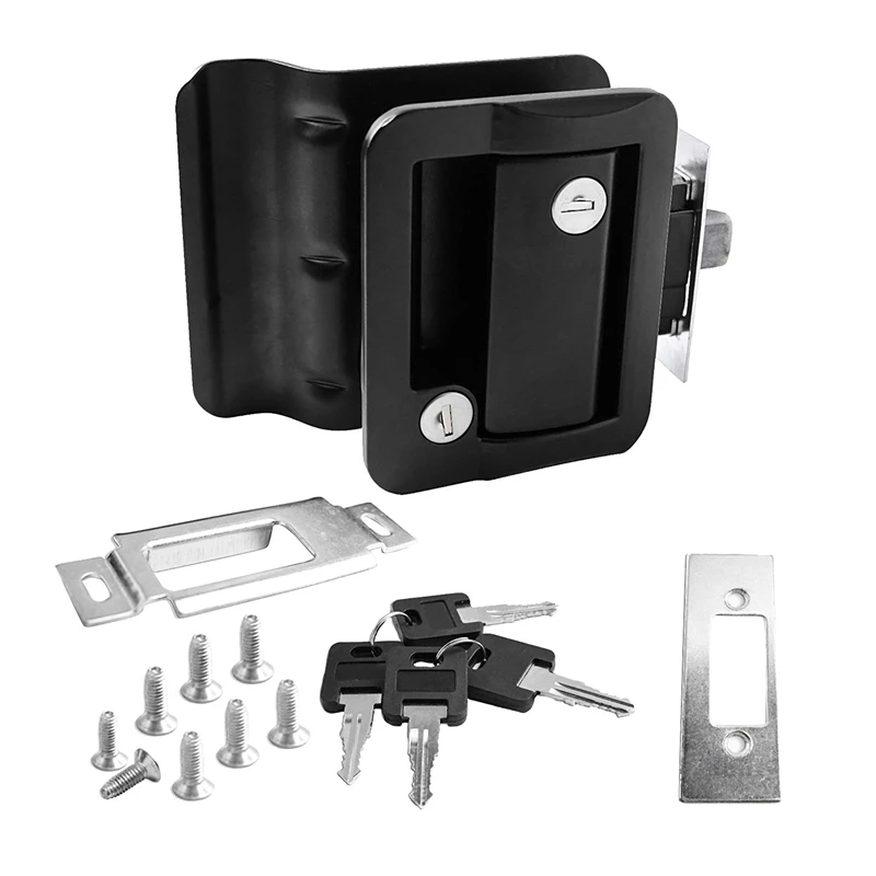 

RV Trailer Door Lock,Camper Cavaran Travel Entry Doorlock Access Inside Outside Handle Knob Latch Paddle Deadbolt