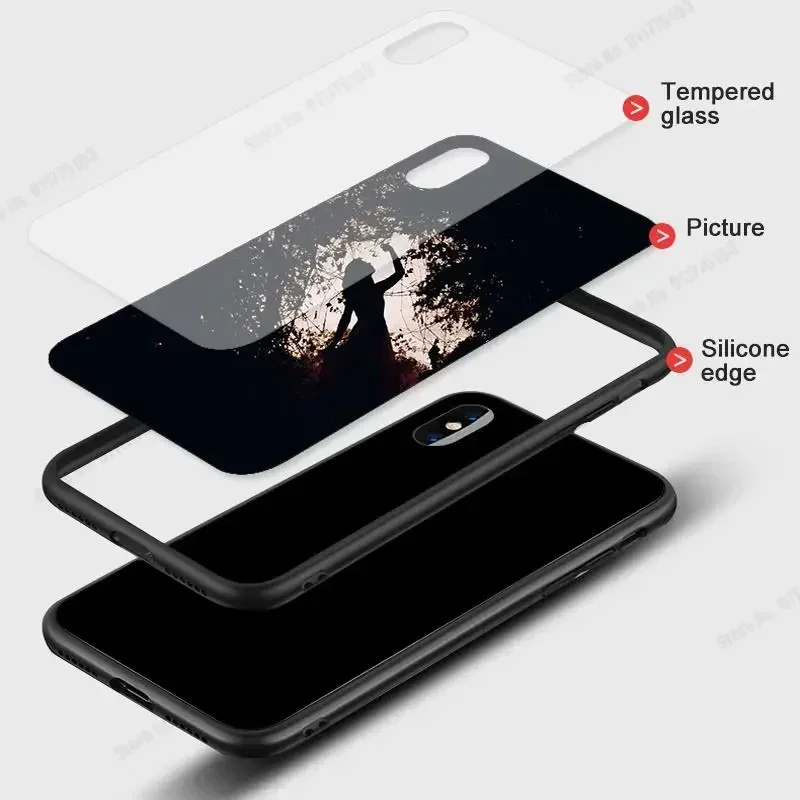 Personalized Custom Picture Phone Case with Tempered Glass Cover & Tassel Lanyard