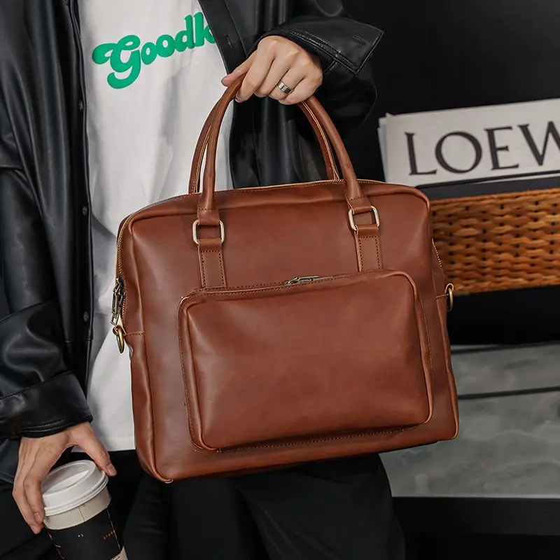 Men's Small Bag Handbag Business Style PU Leather Male Crossbody Boy  Messenger Purse Vintage Pattern Designer Man Shoulder Bags - AliExpress