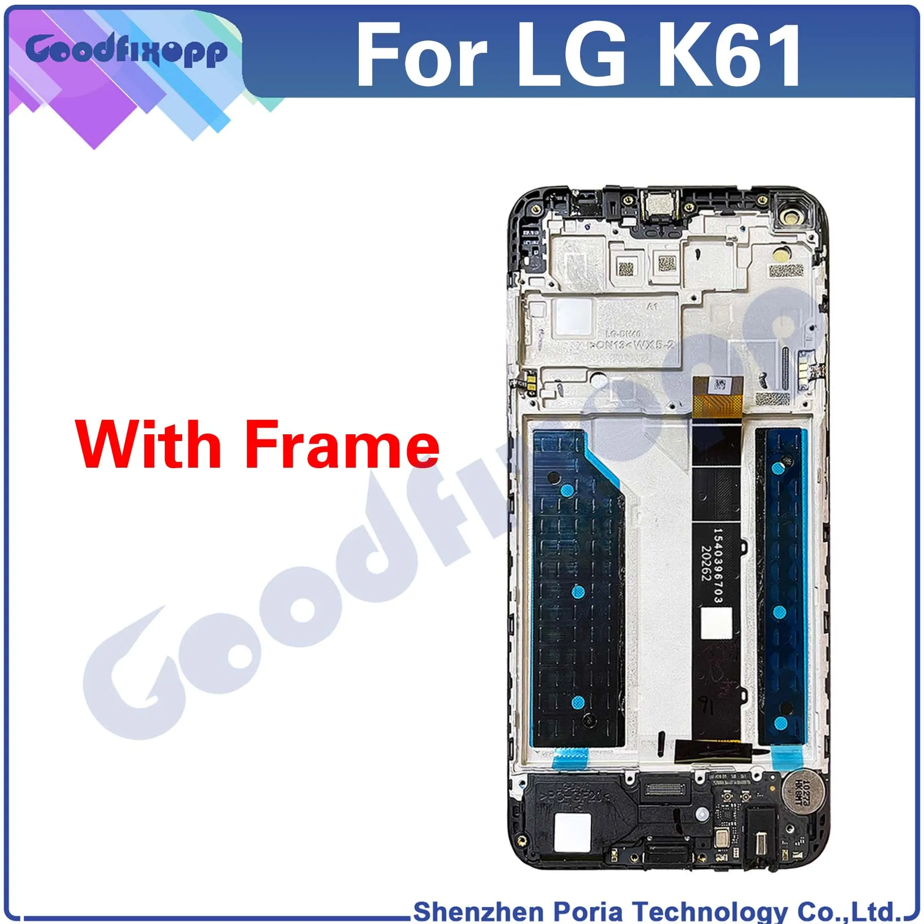 For LG K61 LM-Q630 LMQ630EAW LM-Q630EAW LCD Display Touch Screen Digitizer Assembly Repair Parts Replacement