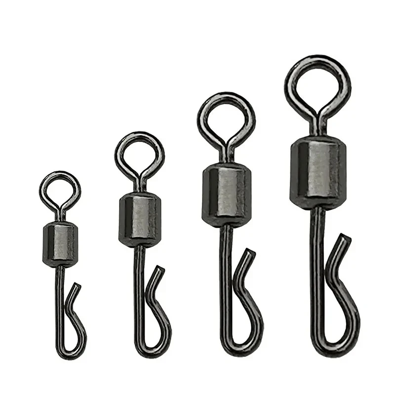 50 stücke Lager Wirbel Angeln Stecker Q Geformt Schnell Ändern Wirbel Für Karpfen Angeln Terminal Tackle Zubehör
