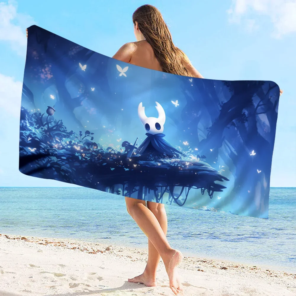 1PC Hollow Knight Game Microfiber Beach Towel Absorbent Quick Dry Soft Yoga Swimming Resort Mountain Climbing Towel 2