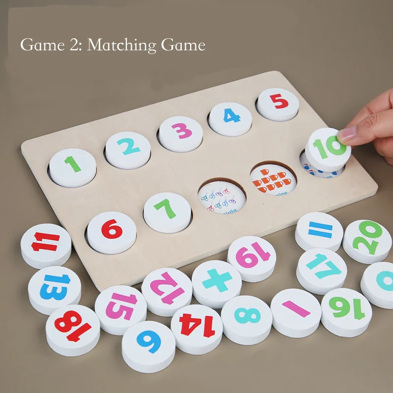 Children's early education math toys, addition and subtraction chess, parent-child interaction, math enlightenment 3
