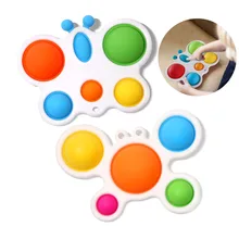 

Simple Dimple Fidget Toys Set for Babies Toddlers & Kids Early Educational Flipping Board Stress Relief Bubble Popper 2 Packs