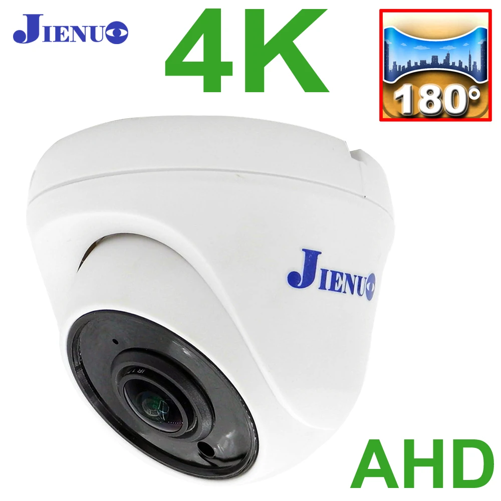 JIENUO 4K Panoramic AHD Camera 180 Degree Wide Angle Lens