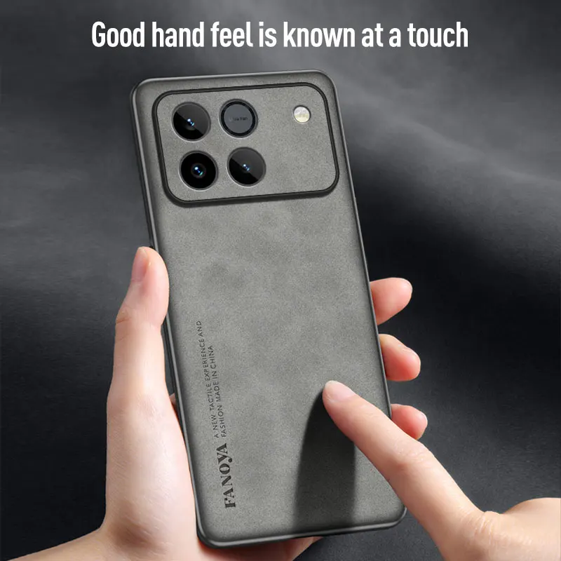 Shockproof Matte Leather Case with Soft Back Cover