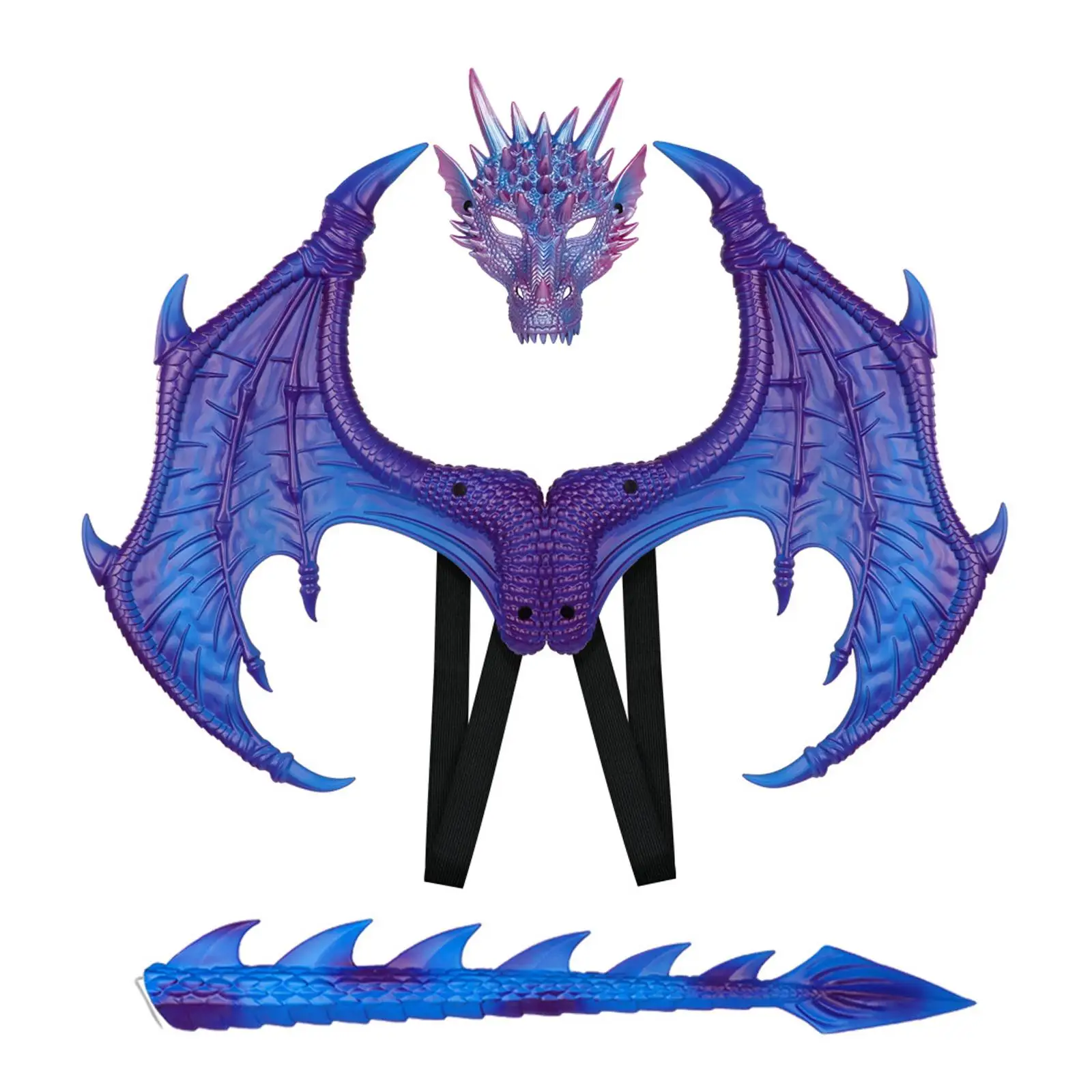 

Kids Dragon Costume Dinosaur Wings Tail Mask Photo Props Party for Stage Performance Festival Carnivals Fancy Dress Nightclub