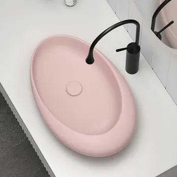 ศิลปะส่วนบุคคล Cherry Blossom สีชมพูอ่างล้างหน้าบนเคาน์เตอร์,ระเบียงห้องน้ําเคาน์เตอร์อ่างล้างหน้าใน Morandi GN520RX 2