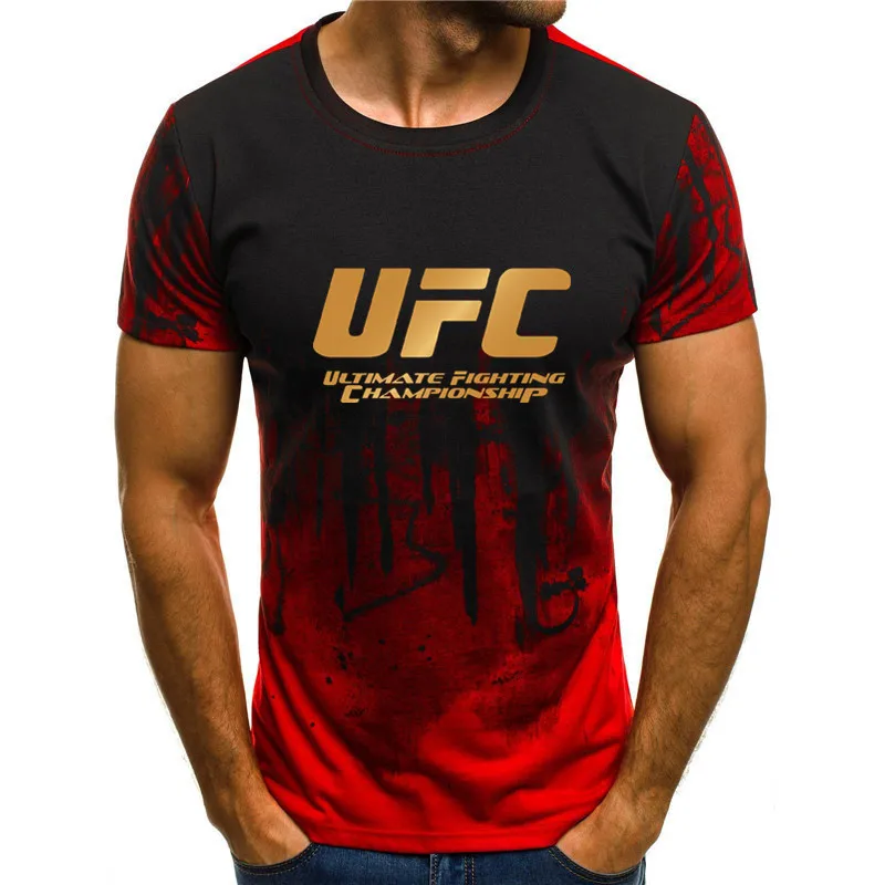 Camiseta de cuello redondo para hombre, camisa de camuflaje UFC, entrenamiento de lucha, deportes, 2021| | - AliExpress