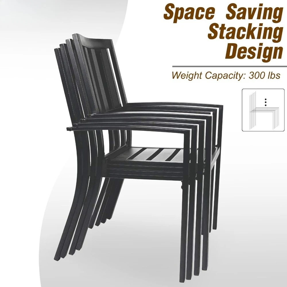 7-Piece Outdoor Metal Dining Set 4