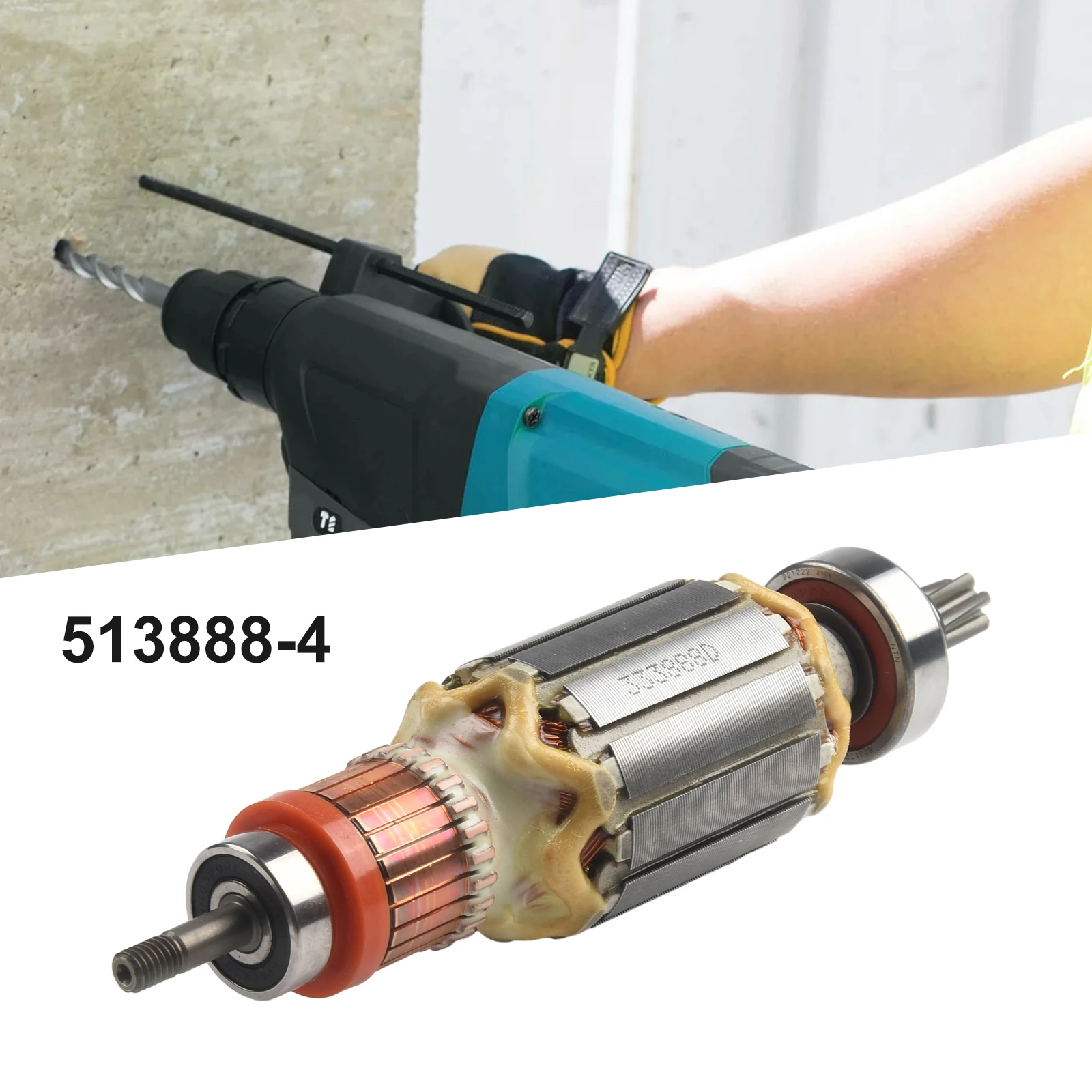 

Armature Rotor Rotor Anchor Spare Parts 1pc 513888-4 Accessories Electric Hammer For HR4003C HR4013C Power Tools