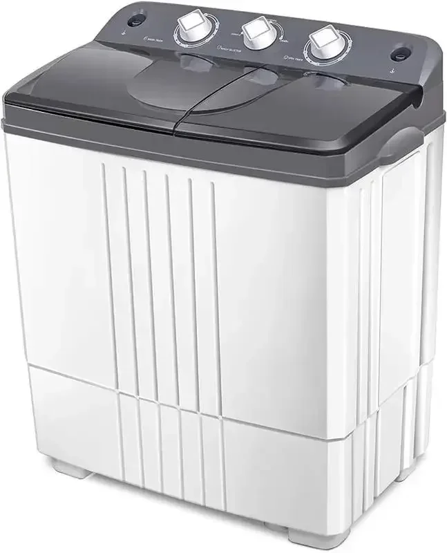 【Costway】- Twin Tub Washer and Dryer Combo, 20Lbs Capacity (12Lbs Washing and 8Lbs Spinning) Washing Machine, Compact Portable 3