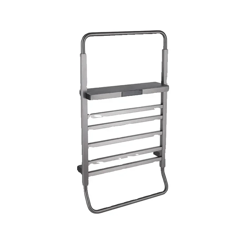 Minimalist home improvement smart electric towel rack concealed bathroom rack carbon fiber heating bath towel drying and sterili